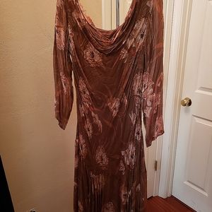 Bella Blue, brown dress, 1x.  Terry Lewis Jackets, size 1x gold and L, green.